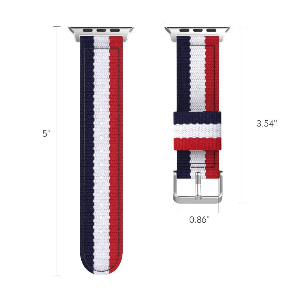 Nylon Sport Strap for Apple Watch Ultra Band 46mm 45mm 49mm 44mm 41mm 40mm 42mm Series 11/10/9/8/7/6/5/4/SE3