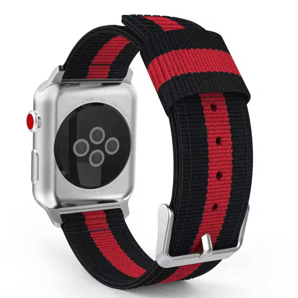 Nylon Sport Strap for Apple Watch Ultra Band 46mm 45mm 49mm 44mm 41mm 40mm 42mm Series 11/10/9/8/7/6/5/4/SE3