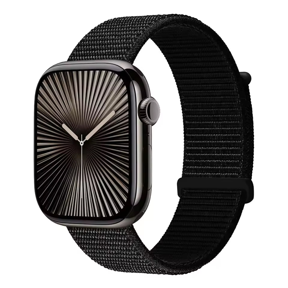 Nylon Sports Loop Bracelet for Apple Watch Ultra2 Band 49mm 46mm 45mm 44mm 42mm 41mm 40mm Series 10/9/8/7/6/5/4/3/SE2