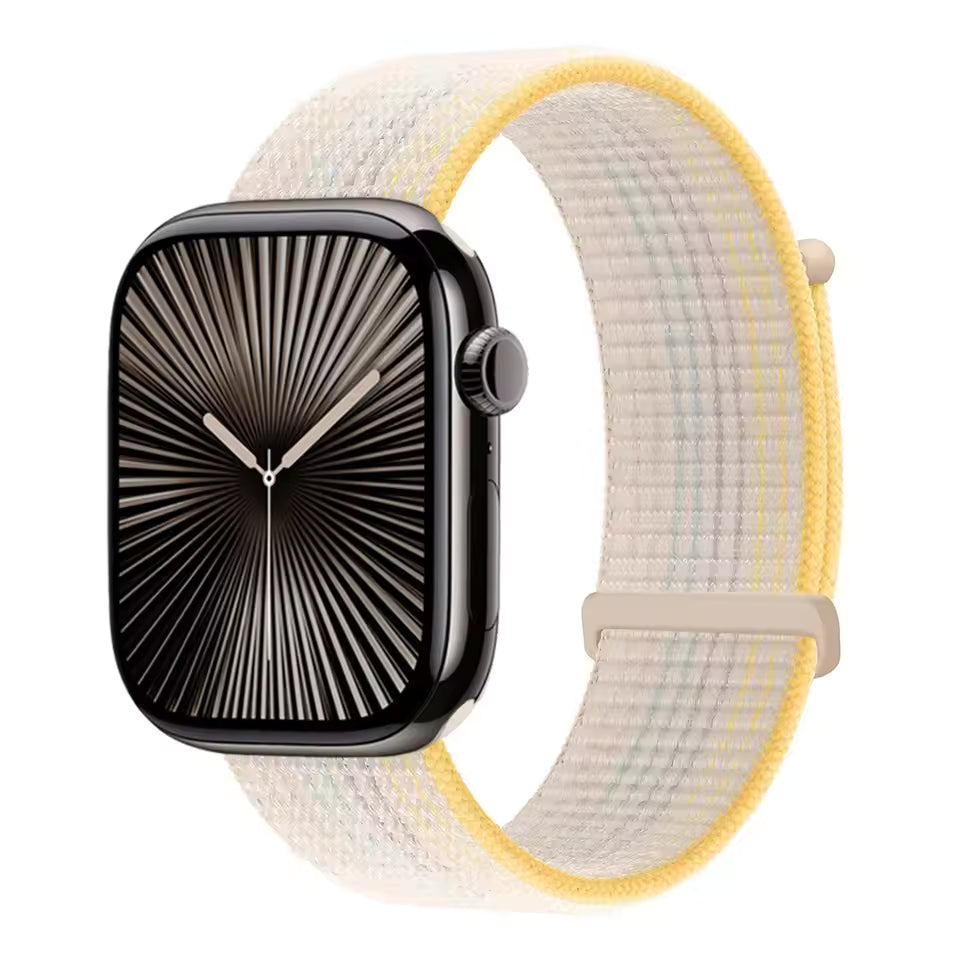 Nylon Sports Loop Bracelet for Apple Watch Ultra2 Band 49mm 46mm 45mm 44mm 42mm 41mm 40mm Series 10/9/8/7/6/5/4/3/SE2