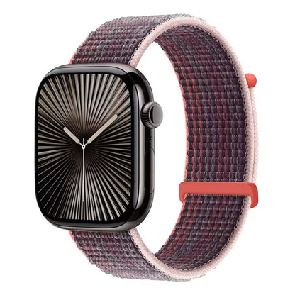 Nylon Sports Loop Bracelet for Apple Watch Ultra2 Band 49mm 46mm 45mm 44mm 42mm 41mm 40mm Series 10/9/8/7/6/5/4/3/SE2