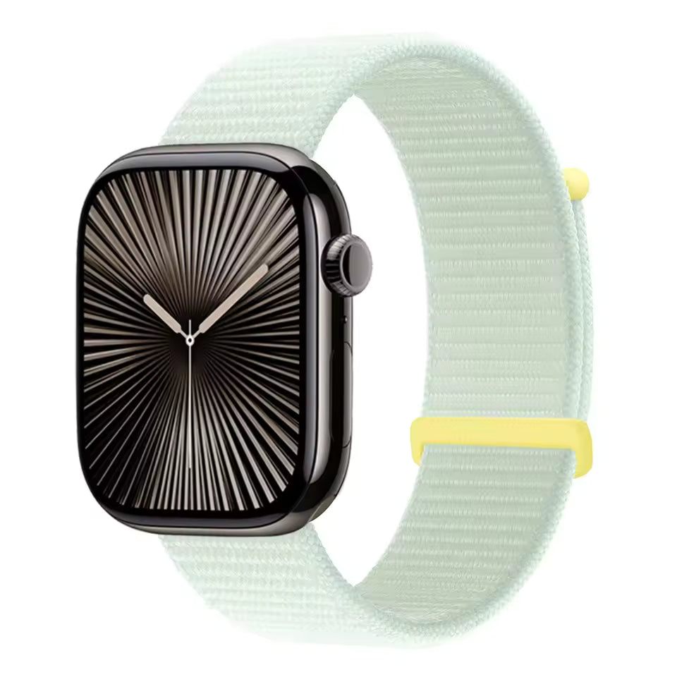 Nylon Sports Loop Bracelet for Apple Watch Ultra2 Band 49mm 46mm 45mm 44mm 42mm 41mm 40mm Series 10/9/8/7/6/5/4/3/SE2