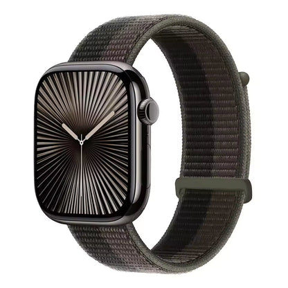 Nylon Sports Loop Bracelet for Apple Watch Ultra2 Band 49mm 46mm 45mm 44mm 42mm 41mm 40mm Series 10/9/8/7/6/5/4/3/SE2