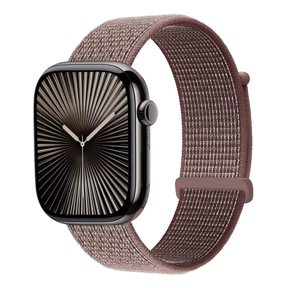 Nylon Sports Loop Bracelet for Apple Watch Ultra2 Band 49mm 46mm 45mm 44mm 42mm 41mm 40mm Series 10/9/8/7/6/5/4/3/SE2