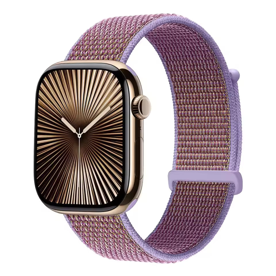 Nylon Sports Loop Bracelet for Apple Watch Ultra2 Band 49mm 46mm 45mm 44mm 42mm 41mm 40mm Series 10/9/8/7/6/5/4/3/SE2