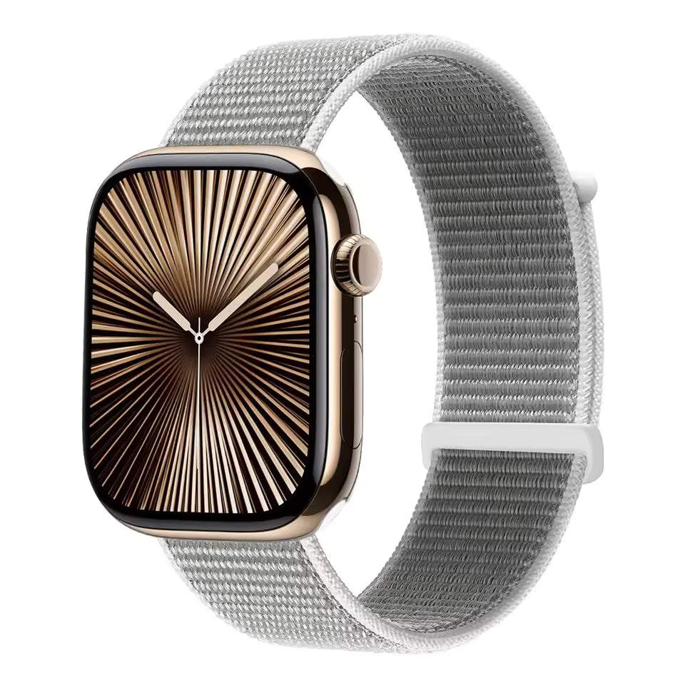 Nylon Sports Loop Bracelet for Apple Watch Ultra2 Band 49mm 46mm 45mm 44mm 42mm 41mm 40mm Series 10/9/8/7/6/5/4/3/SE2