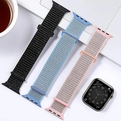 Nylon Sports Loop Bracelet for Apple Watch Ultra2 Band 49mm 46mm 45mm 44mm 42mm 41mm 40mm Series 10/9/8/7/6/5/4/3/SE2