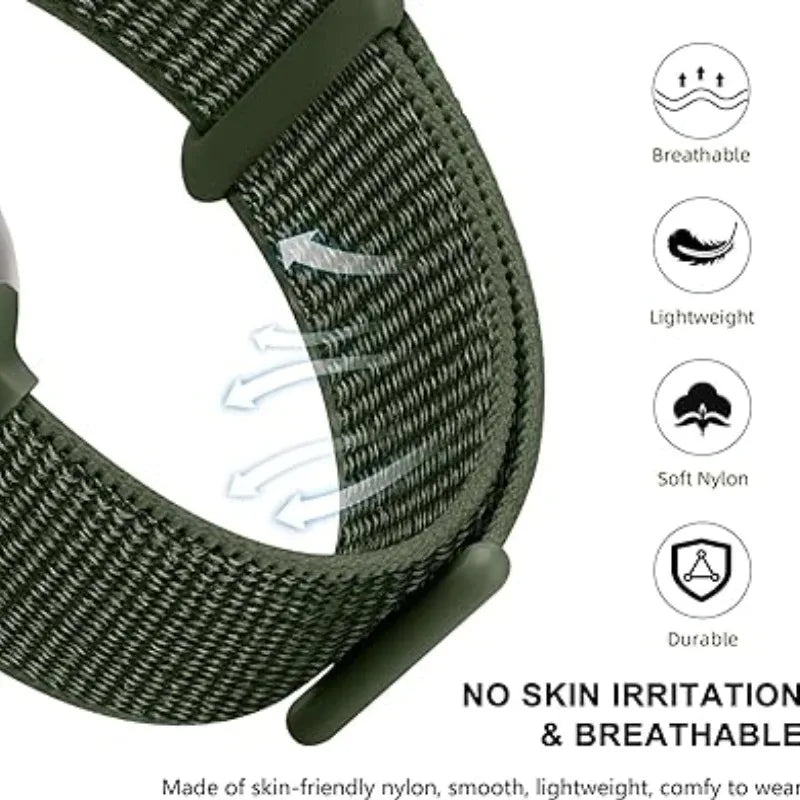 Nylon Sports Loop Bracelet for Apple Watch Ultra2 Band 49mm 46mm 45mm 44mm 42mm 41mm 40mm Series 10/9/8/7/6/5/4/3/SE2