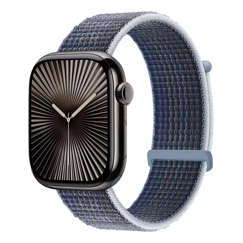 Nylon Sports Loop Bracelet for Apple Watch Ultra2 Band 49mm 46mm 45mm 44mm 42mm 41mm 40mm Series 10/9/8/7/6/5/4/3/SE2