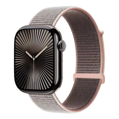 Nylon Sports Loop Bracelet for Apple Watch Ultra2 Band 49mm 46mm 45mm 44mm 42mm 41mm 40mm Series 10/9/8/7/6/5/4/3/SE2