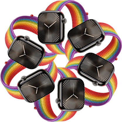 Nylon Sports Loop Bracelet for Apple Watch Ultra2 Band 49mm 46mm 45mm 44mm 42mm 41mm 40mm Series 10/9/8/7/6/5/4/3/SE2