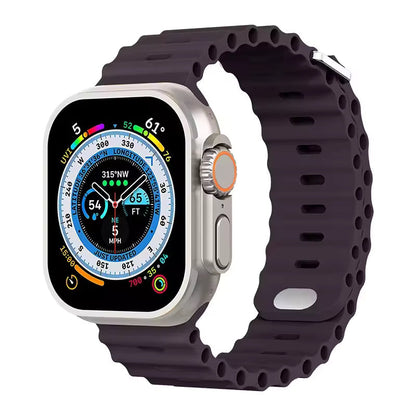 Ocean Silicone Strap for Apple Watch Ultra Band 49mm 46mm 45mm 41mm 44mm 40mm 42mm Series 11/10/9/8/7/6/5/4/SE