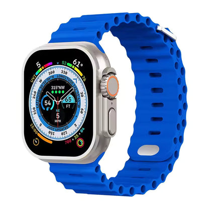 Ocean Silicone Strap for Apple Watch Ultra Band 49mm 46mm 45mm 41mm 44mm 40mm 42mm Series 11/10/9/8/7/6/5/4/SE