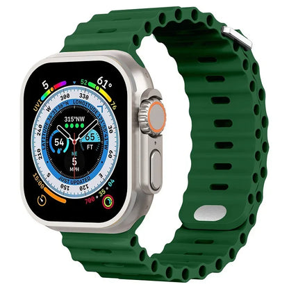 Ocean Silicone Strap for Apple Watch Ultra Band 49mm 46mm 45mm 41mm 44mm 40mm 42mm Series 11/10/9/8/7/6/5/4/SE