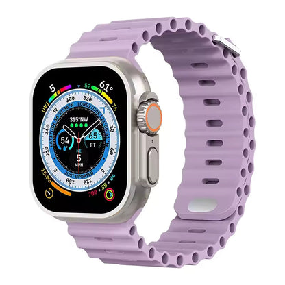 Ocean Silicone Strap for Apple Watch Ultra Band 49mm 46mm 45mm 41mm 44mm 40mm 42mm Series 11/10/9/8/7/6/5/4/SE