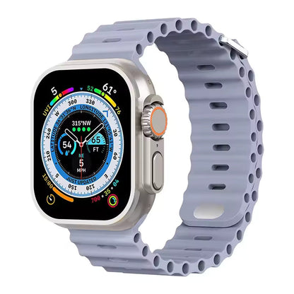 Ocean Silicone Strap for Apple Watch Ultra Band 49mm 46mm 45mm 41mm 44mm 40mm 42mm Series 11/10/9/8/7/6/5/4/SE
