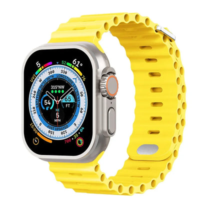 Ocean Silicone Strap for Apple Watch Ultra Band 49mm 46mm 45mm 41mm 44mm 40mm 42mm Series 11/10/9/8/7/6/5/4/SE