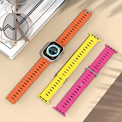 Ocean Silicone Strap for Apple Watch Ultra Band 49mm 46mm 45mm 41mm 44mm 40mm 42mm Series 11/10/9/8/7/6/5/4/SE
