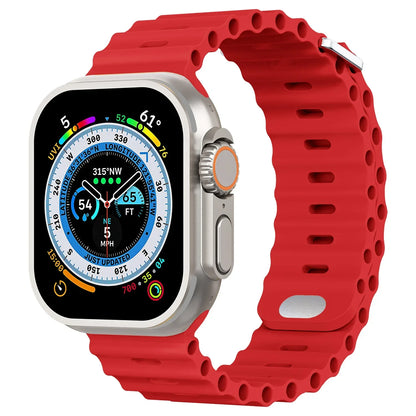Ocean Silicone Strap for Apple Watch Ultra Band 49mm 46mm 45mm 41mm 44mm 40mm 42mm Series 11/10/9/8/7/6/5/4/SE