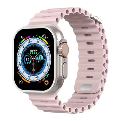 Ocean Silicone Strap for Apple Watch Ultra Band 49mm 46mm 45mm 41mm 44mm 40mm 42mm Series 11/10/9/8/7/6/5/4/SE