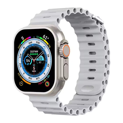 Ocean Silicone Strap for Apple Watch Ultra Band 49mm 46mm 45mm 41mm 44mm 40mm 42mm Series 11/10/9/8/7/6/5/4/SE