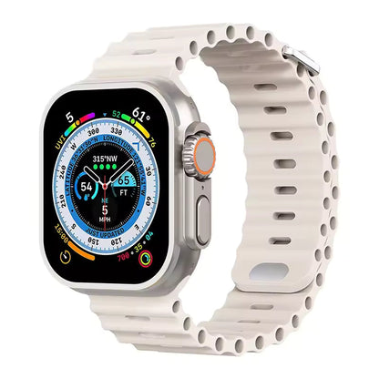 Ocean Silicone Strap for Apple Watch Ultra Band 49mm 46mm 45mm 41mm 44mm 40mm 42mm Series 11/10/9/8/7/6/5/4/SE