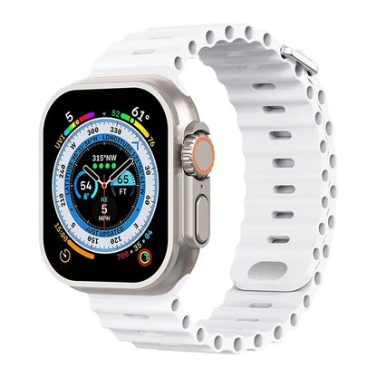 Ocean Silicone Strap for Apple Watch Ultra Band 49mm 46mm 45mm 41mm 44mm 40mm 42mm Series 11/10/9/8/7/6/5/4/SE