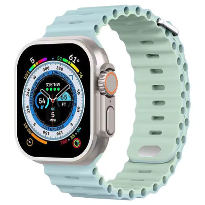 Ocean Silicone Strap for Apple Watch Ultra Band 49mm 46mm 45mm 41mm 44mm 40mm 42mm Series 11/10/9/8/7/6/5/4/SE