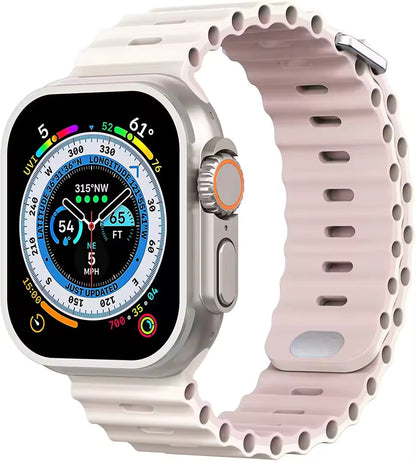 Ocean Silicone Strap for Apple Watch Ultra Band 49mm 46mm 45mm 41mm 44mm 40mm 42mm Series 11/10/9/8/7/6/5/4/SE
