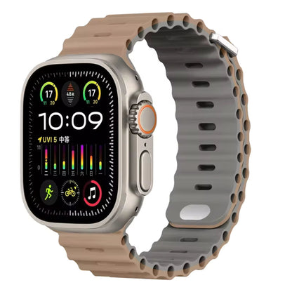 Ocean Silicone Strap for Apple Watch Ultra Band 49mm 46mm 45mm 41mm 44mm 40mm 42mm Series 11/10/9/8/7/6/5/4/SE