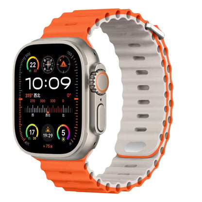 Ocean Silicone Strap for Apple Watch Ultra Band 49mm 46mm 45mm 41mm 44mm 40mm 42mm Series 11/10/9/8/7/6/5/4/SE