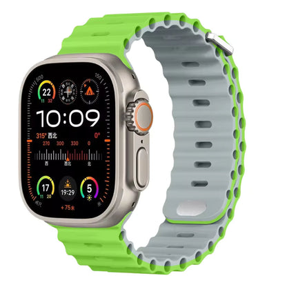 Ocean Silicone Strap for Apple Watch Ultra Band 49mm 46mm 45mm 41mm 44mm 40mm 42mm Series 11/10/9/8/7/6/5/4/SE