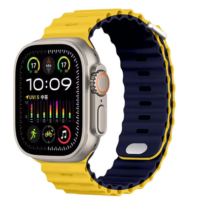 Ocean Silicone Strap for Apple Watch Ultra Band 49mm 46mm 45mm 41mm 44mm 40mm 42mm Series 11/10/9/8/7/6/5/4/SE