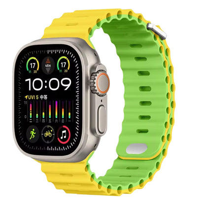 Ocean Silicone Strap for Apple Watch Ultra Band 49mm 46mm 45mm 41mm 44mm 40mm 42mm Series 11/10/9/8/7/6/5/4/SE