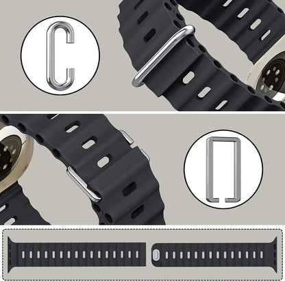 Ocean Silicone Strap for Apple Watch Ultra Band 49mm 46mm 45mm 41mm 44mm 40mm 42mm Series 11/10/9/8/7/6/5/4/SE