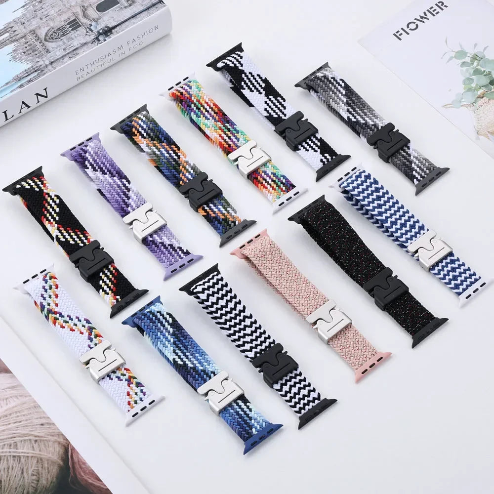 Parachute Braided Nylon Strap for Apple Watch Band iWatch Series Ultra/3/2/11/10/9/8/7/6/SE
