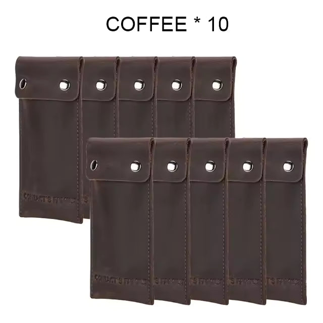 Portable Genuine Cowhide Leather Watch Case - 3/5/10 pcs. Wholesale Watch Pouch