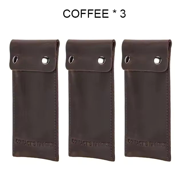 Portable Genuine Cowhide Leather Watch Case - 3/5/10 pcs. Wholesale Watch Pouch