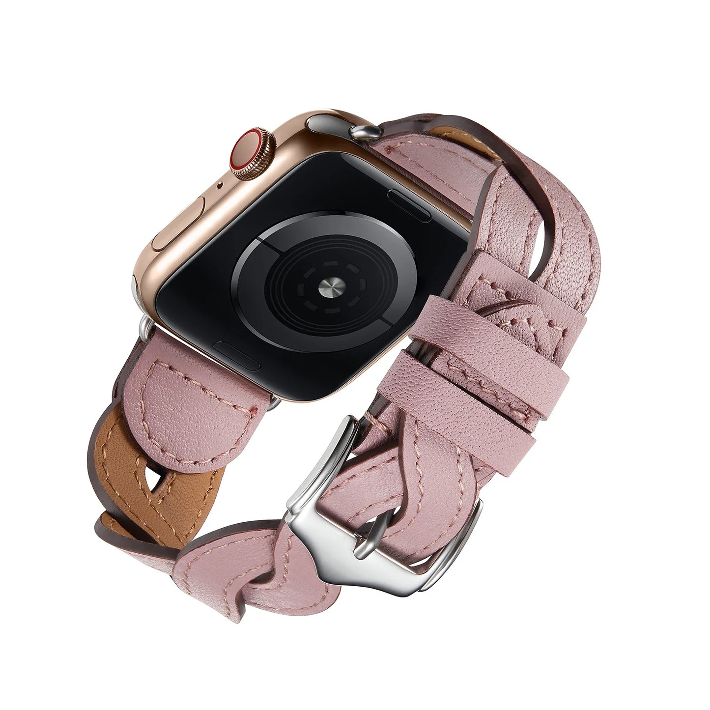 Premium Braided Leather Strap for Apple Watch Band iWatch Series Ultra2/10/9/8/7/6/5/4/3/SE