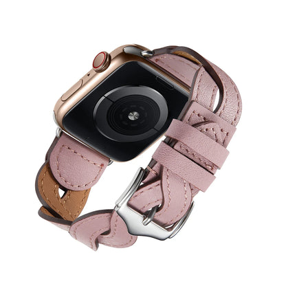 Premium Braided Leather Strap for Apple Watch Band iWatch Series Ultra2/10/9/8/7/6/5/4/3/SE