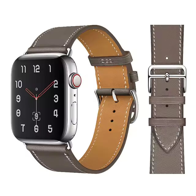 Premium Leather Strap for Apple Watch Ultra2 Band 49mm 46mm 45mm 41mm 44mm 42mm 40mm Series 10/9/8/7/6/5/4/SE