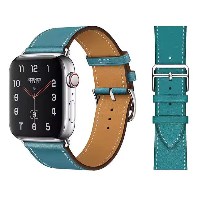 Premium Leather Strap for Apple Watch Ultra2 Band 49mm 46mm 45mm 41mm 44mm 42mm 40mm Series 10/9/8/7/6/5/4/SE