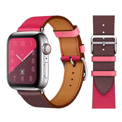 Premium Leather Strap for Apple Watch Ultra2 Band 49mm 46mm 45mm 41mm 44mm 42mm 40mm Series 10/9/8/7/6/5/4/SE