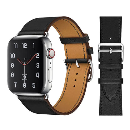 Premium Leather Strap for Apple Watch Ultra2 Band 49mm 46mm 45mm 41mm 44mm 42mm 40mm Series 10/9/8/7/6/5/4/SE
