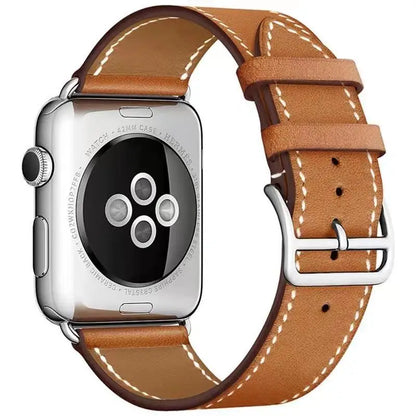 Premium Leather Strap for Apple Watch Ultra2 Band 49mm 46mm 45mm 41mm 44mm 42mm 40mm Series 10/9/8/7/6/5/4/SE