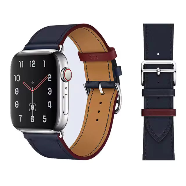 Premium Leather Strap for Apple Watch Ultra2 Band 49mm 46mm 45mm 41mm 44mm 42mm 40mm Series 10/9/8/7/6/5/4/SE