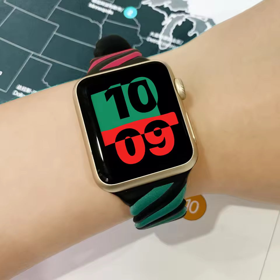 Rainbow Pattern Silicone Bracelet for Apple Watch Band iWatch Series 10/Ultra/2/9/8/7/6/5/4/SE