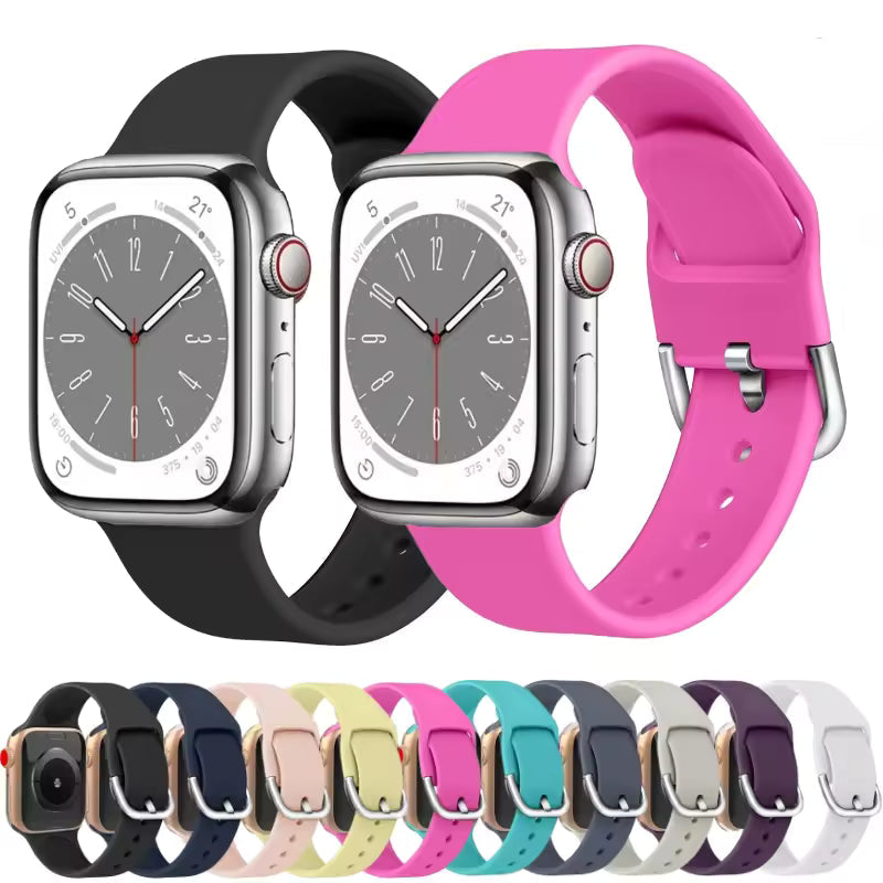 Silicone Bracelet for Apple Watch Band iWatch Series Ultra/11/10/9//7/6/5/4/SE