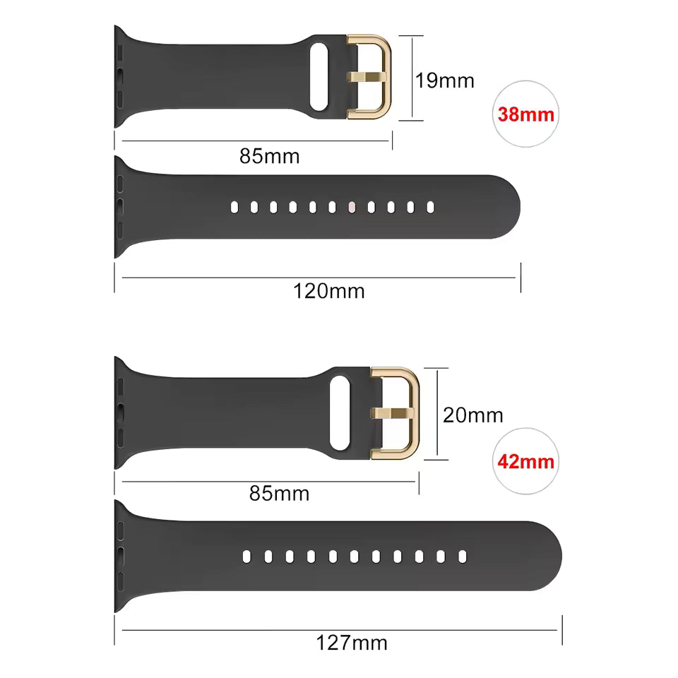 Silicone Bracelet for Apple Watch Band iWatch Series Ultra/11/10/9//7/6/5/4/SE