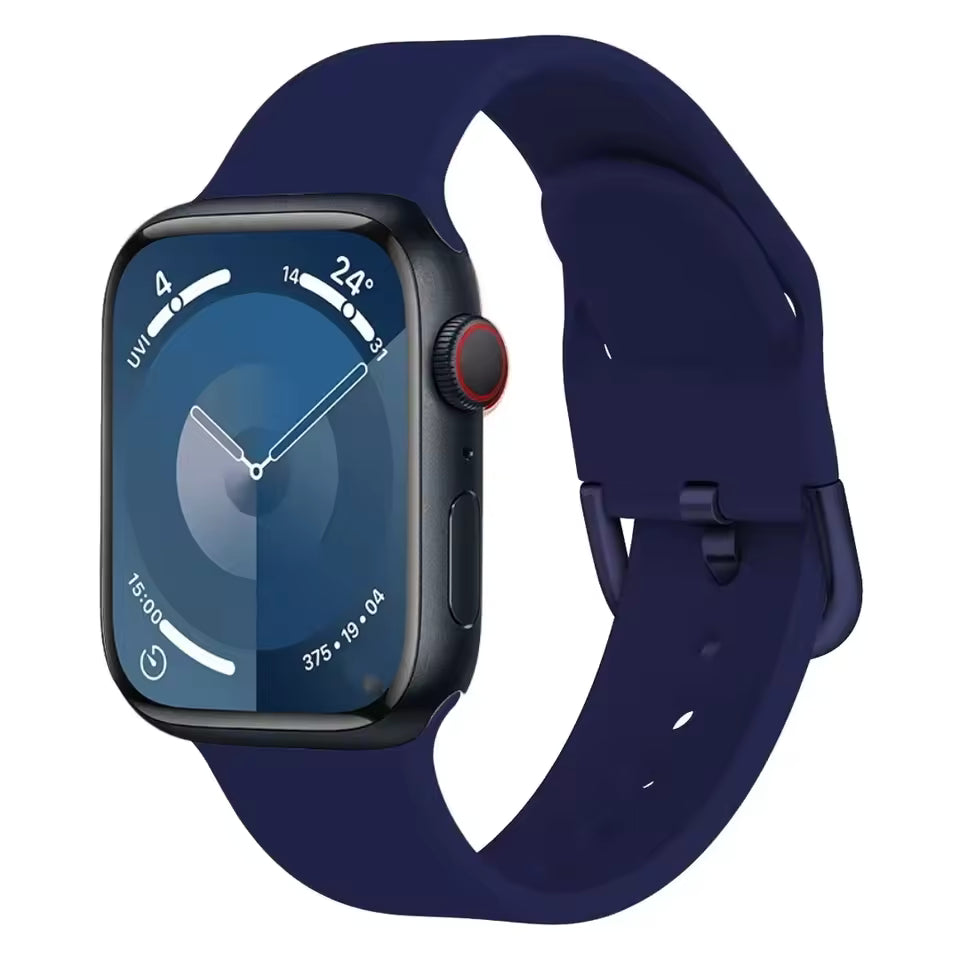 Silicone Bracelet for Apple Watch Ultra3 Band 49mm 46mm 45mm 41mm 44mm 42mm 40mm Series 11/10/9/8/7/6/5/4/SE